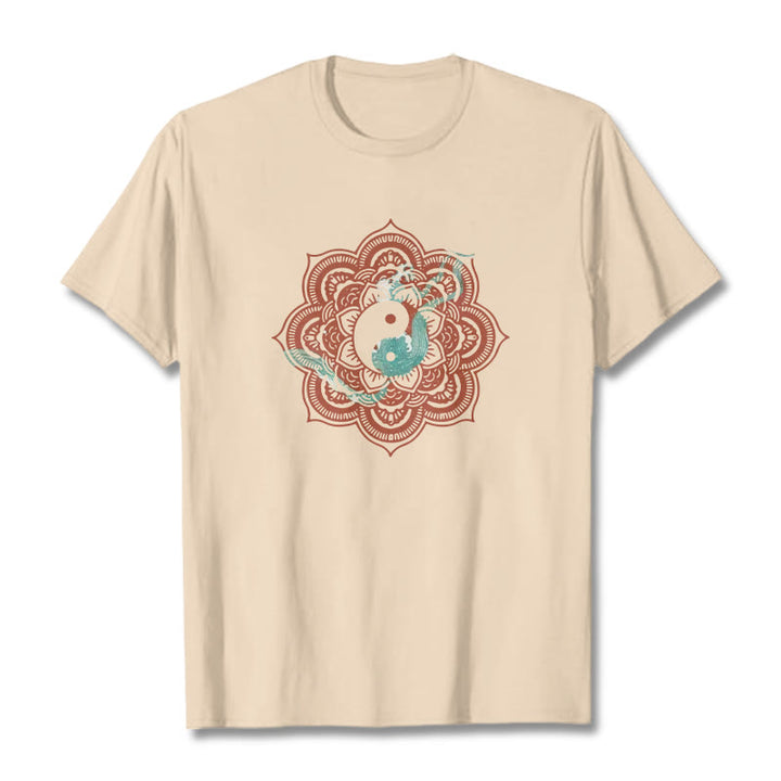 Camiseta de algodón con diseño de mandala y yang y Buddha Stones - Sopa de mariscos - 2XL - image 19