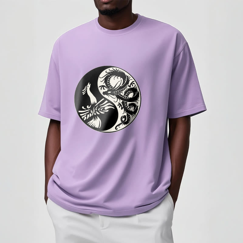 Camiseta de algodón con Buddha Stones, fénix y yin yang - image 18
