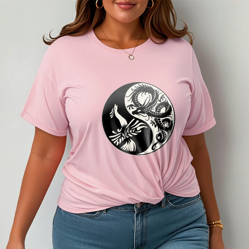 Camiseta de algodón con Buddha Stones, fénix y yin yang - image 20