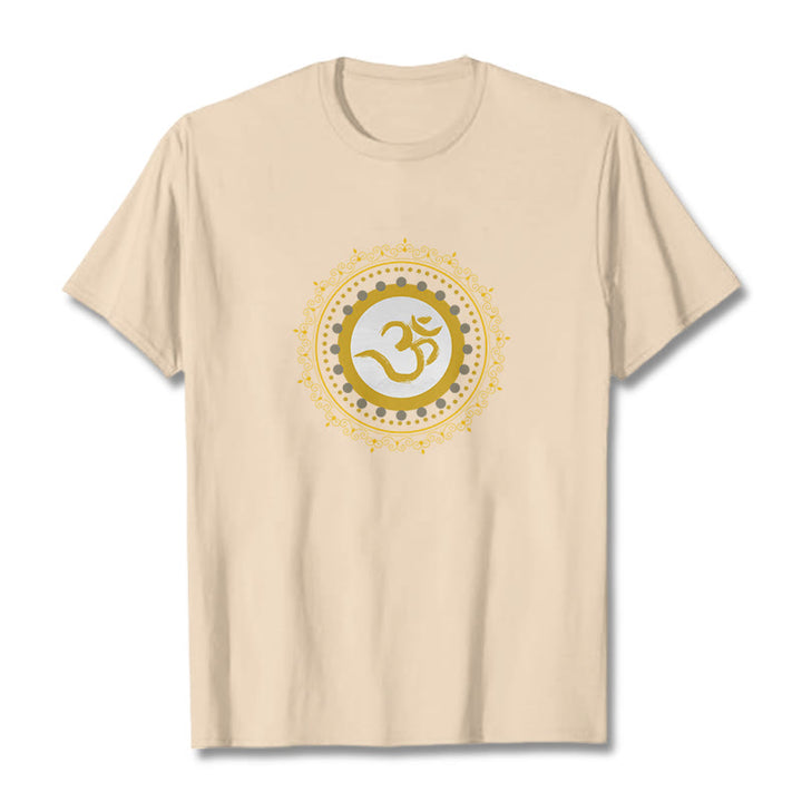 Camiseta de algodón con estampado de mandala Om y Buddha Stones - Sopa de mariscos - 2XL - image 14