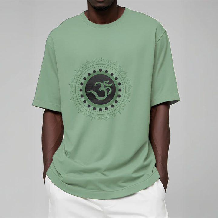 Camiseta de algodón con estampado de mandala Om y Buddha Stones - image 20
