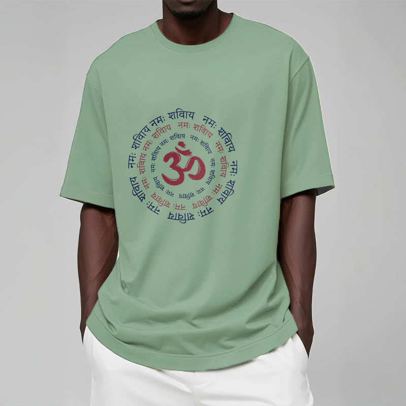Camiseta de algodón con caracteres sánscritos del mantra OM de Buddha Stones - image 17