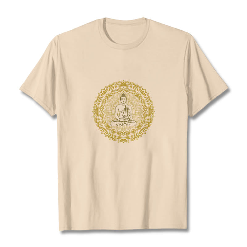 Camiseta de algodón con mandala de Buddha Stones de Buda - Sopa de mariscos - 2XL - image 1