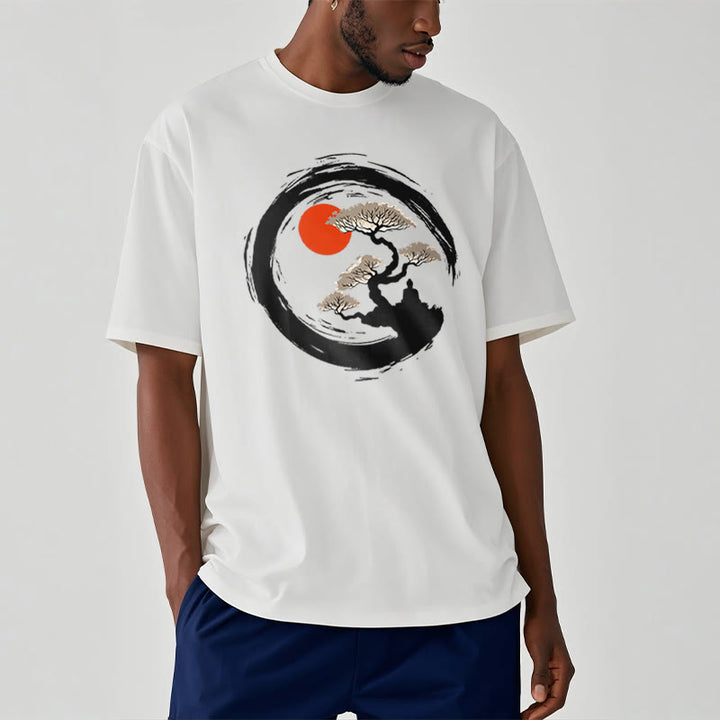Buddha Stones Sol Rojo Pino Círculo Zen Meditación Buda Camiseta - image 8