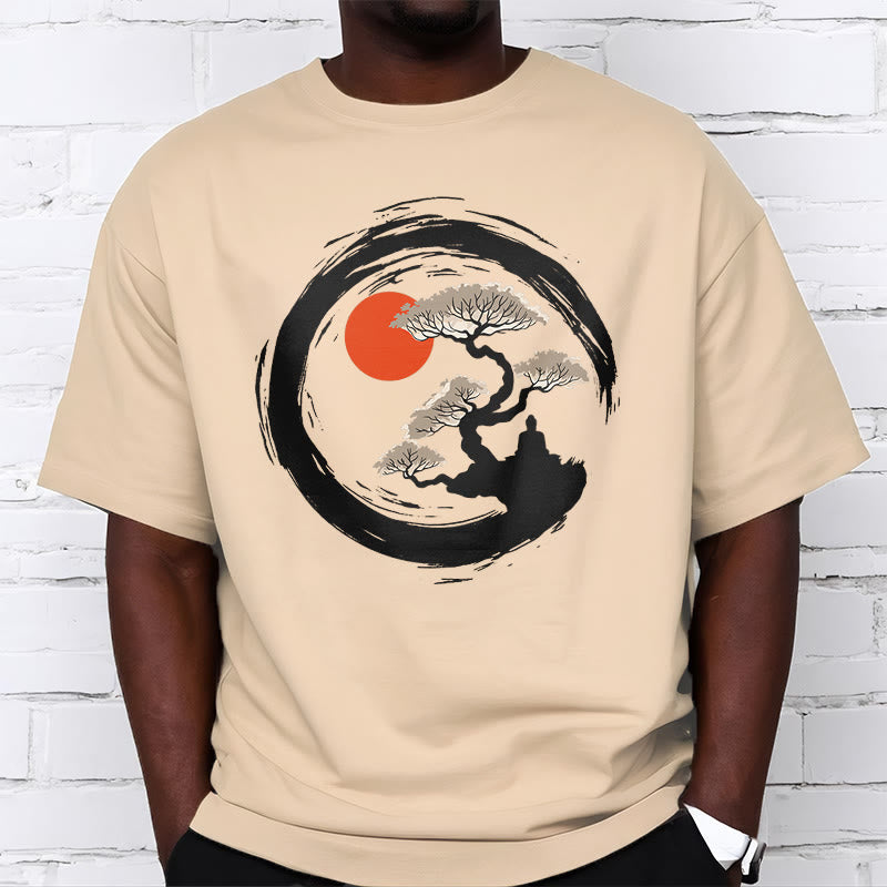 Buddha Stones Sol Rojo Pino Círculo Zen Meditación Buda Camiseta - image 10