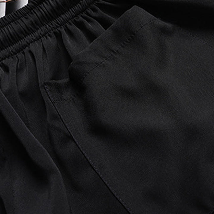 Traje Tang de flor de melocotón de bambú con piedras de Buddha Stones, uniforme tradicional Hanfu, Top de manga corta, pantalones, conjunto de ropa para hombre