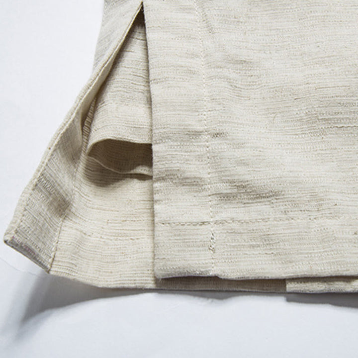 Chaqueta de lino y algodón para hombre con diseño de Hanfu chino con Buddha Stones - image 11