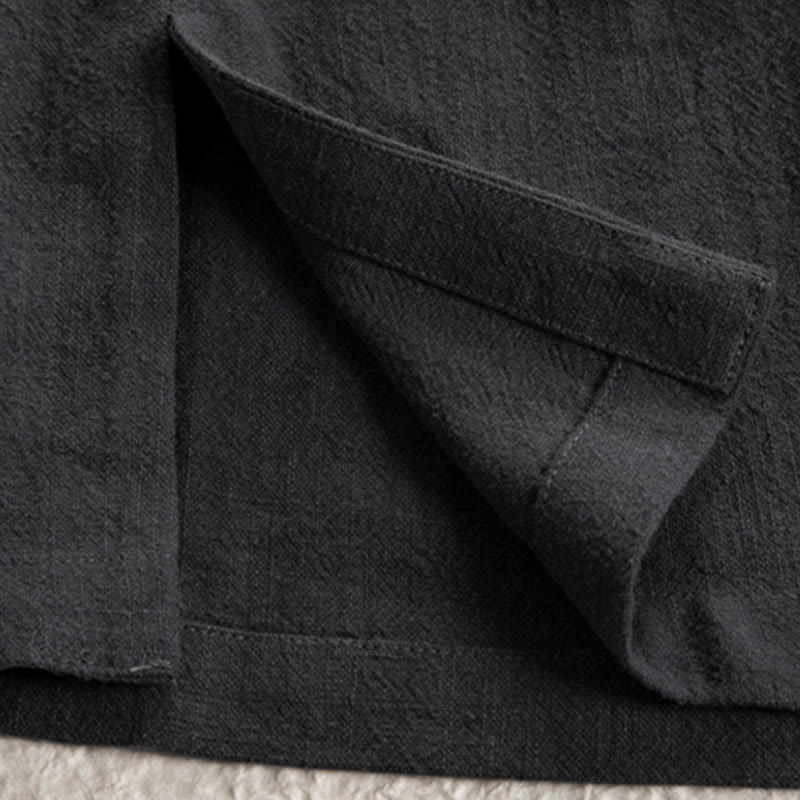 Chaqueta de lino y algodón con cordones para hombre, sencilla , con Buddha Stones , para otoño, ropa zen - image 10