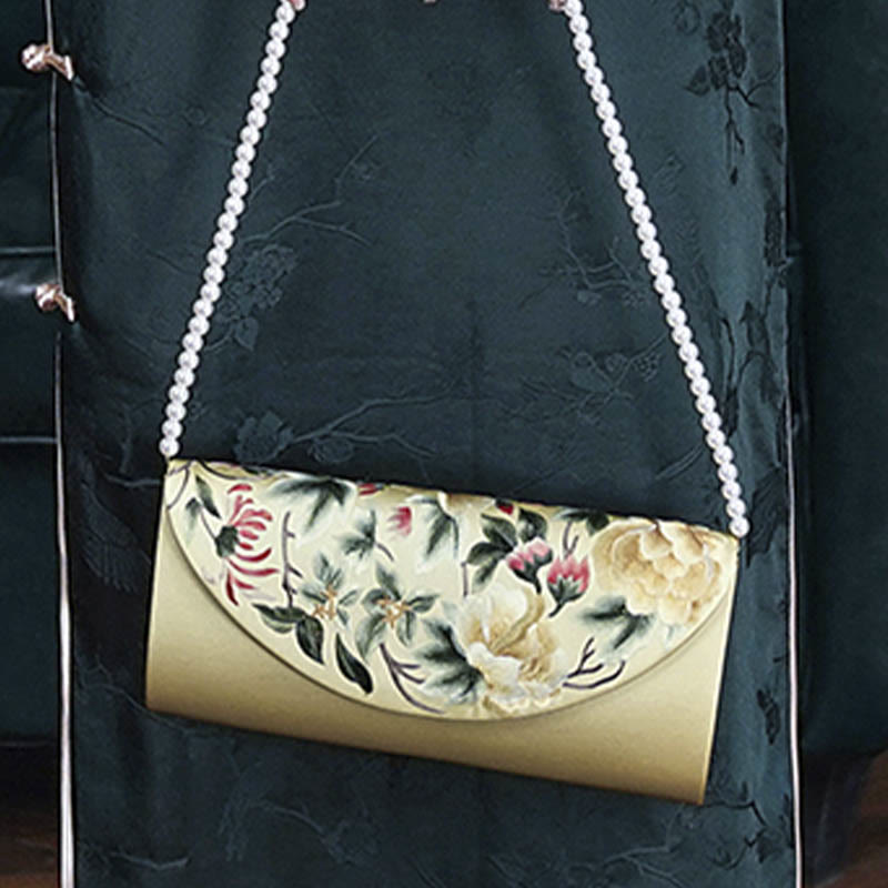 Bolso de mano con Buddha Stones bordadas para bodas, bolso de mano tipo bandolera