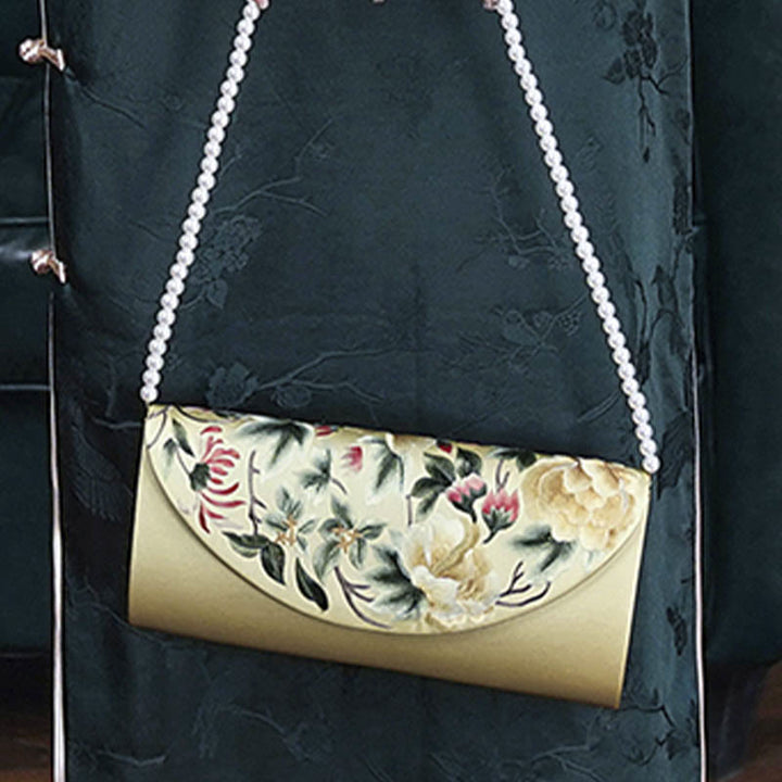Bolso de mano con Buddha Stones bordadas para bodas, bolso de mano tipo bandolera