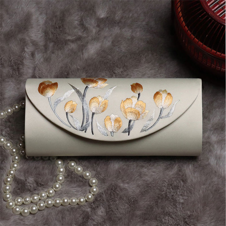 Bolso de mano con diseño de Buddha Stones bordado para bodas