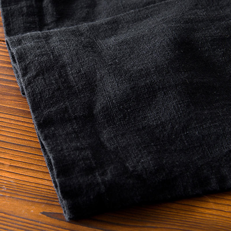 Traje chino Tang de algodón y lino con botones de rana y Buddha Stones para hombre, chaqueta y camisa con bolsillos - image 21