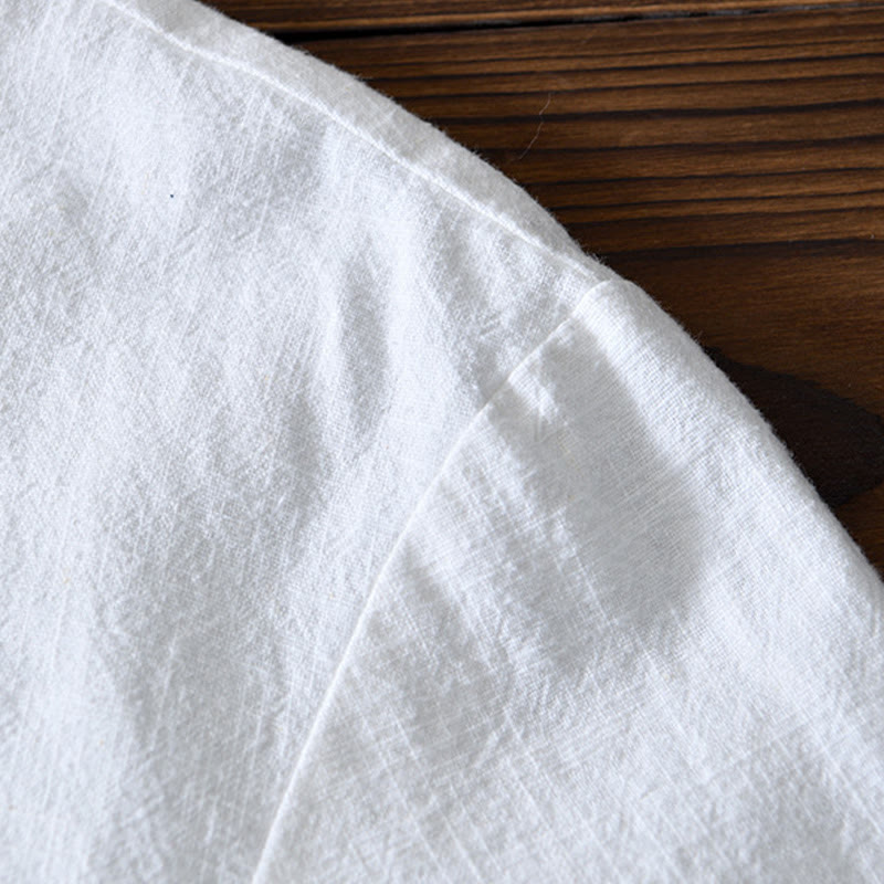 Traje chino Tang de algodón y lino con botones de rana y Buddha Stones para hombre, chaqueta y camisa con bolsillos - image 10