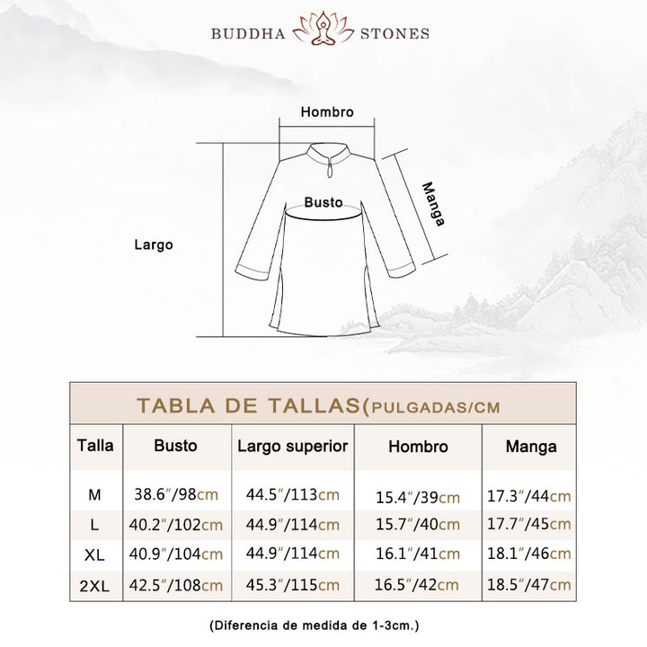 Buddha Stones 2 piezas blanco Tai Chi meditación Yoga Zen algodón ropa de lino Top pantalones conjunto de mujer - image 5