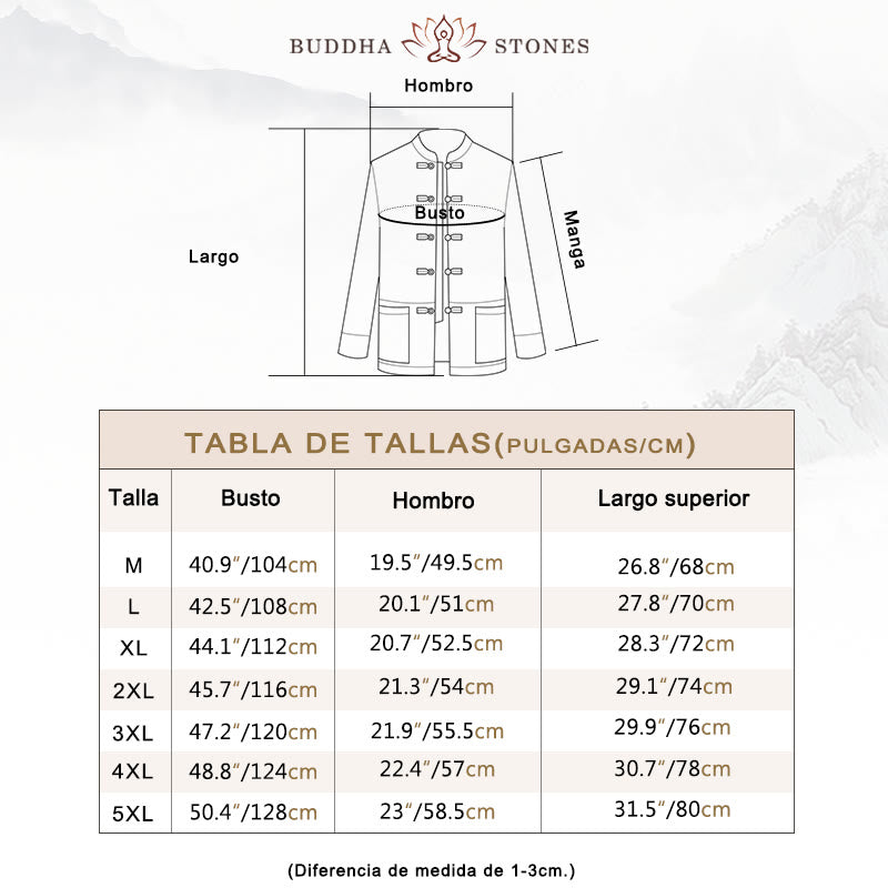 Ropa de bordado de nubes propicias de dragón de Buddha Stones , chaqueta de traje chino, ropa para hombres - image 5