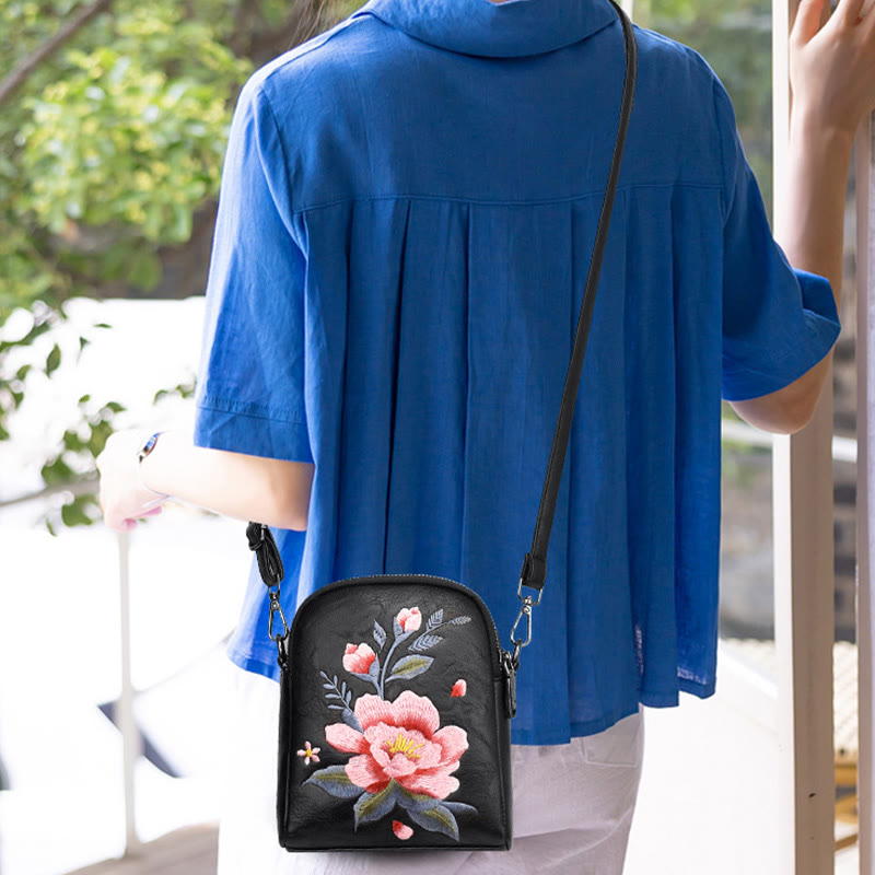 Bolso de mano con Buddha Stones y loto bordado, bolso de mano para compras, bolso de hombro, bolso cruzado