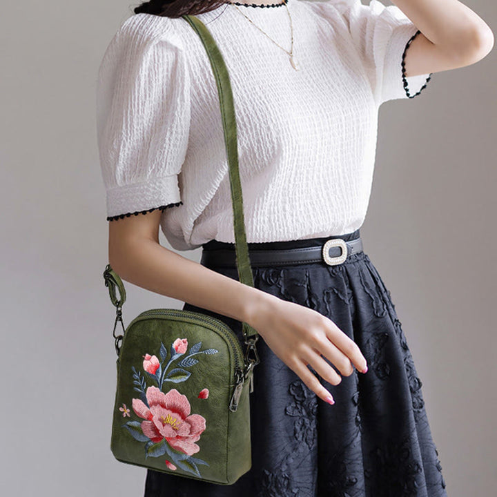 Bolso de mano con Buddha Stones y loto bordado, bolso de mano para compras, bolso de hombro, bolso cruzado