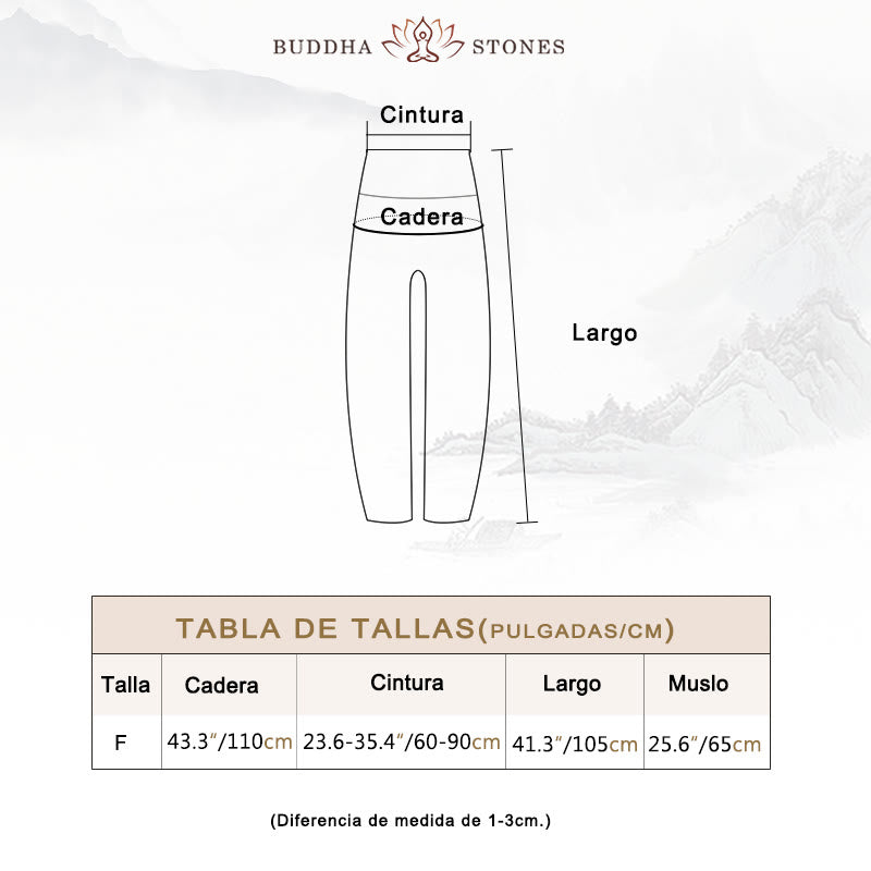 Pantalones de yoga para mujer con diseño geométrico redondo y suelto con Buddha Stones - image 5