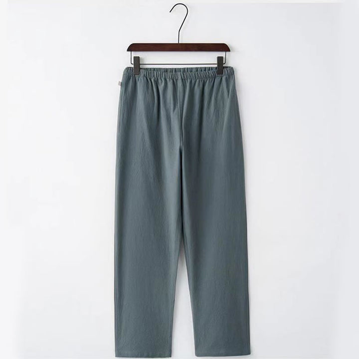 Conjunto de 2 piezas de traje Tang con Buddha Stones , uniforme tradicional con botones de rana, camisa de manga larga y pantalones para hombre - image 11