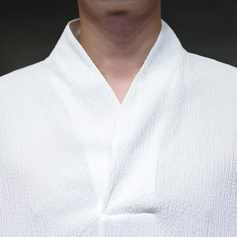 Camiseta de manga larga con cuello en V y Buddha Stones para hombre - image 7