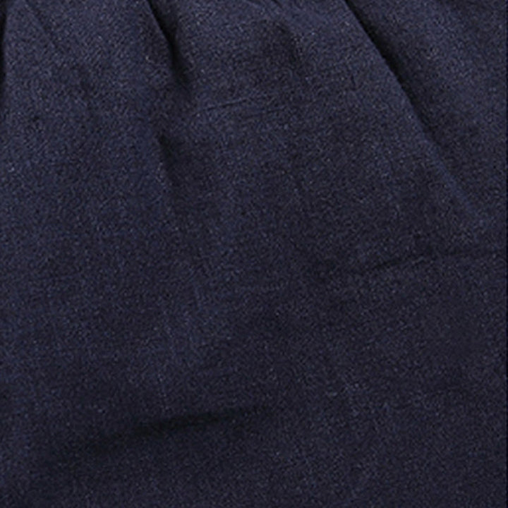 Pantalones de lino con cordón y forro polar para hombre de Buddha Stones Winter con bolsillos - image 6