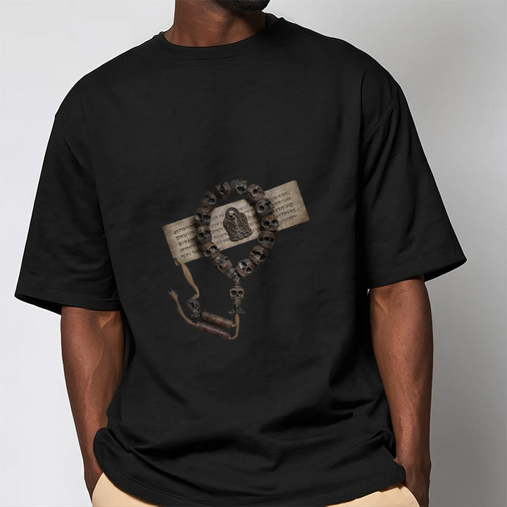 Camiseta con estampado de cuentas del bosque del Señor del cadáver tibetano con Buddha Stones - image 10