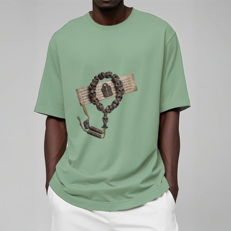 Camiseta con estampado de cuentas del bosque del Señor del cadáver tibetano con Buddha Stones - image 17