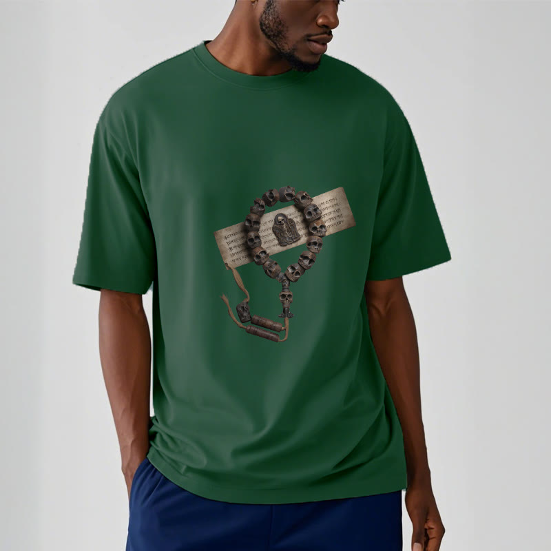Camiseta con estampado de cuentas del bosque del Señor del cadáver tibetano con Buddha Stones - image 8