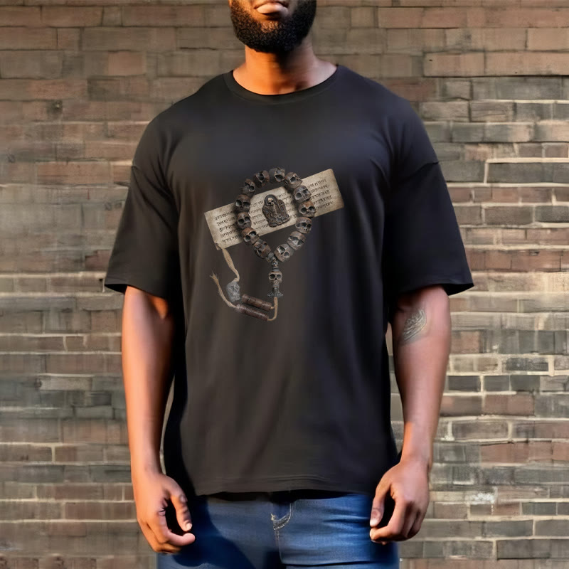 Camiseta con estampado de cuentas del bosque del Señor del cadáver tibetano con Buddha Stones - image 11