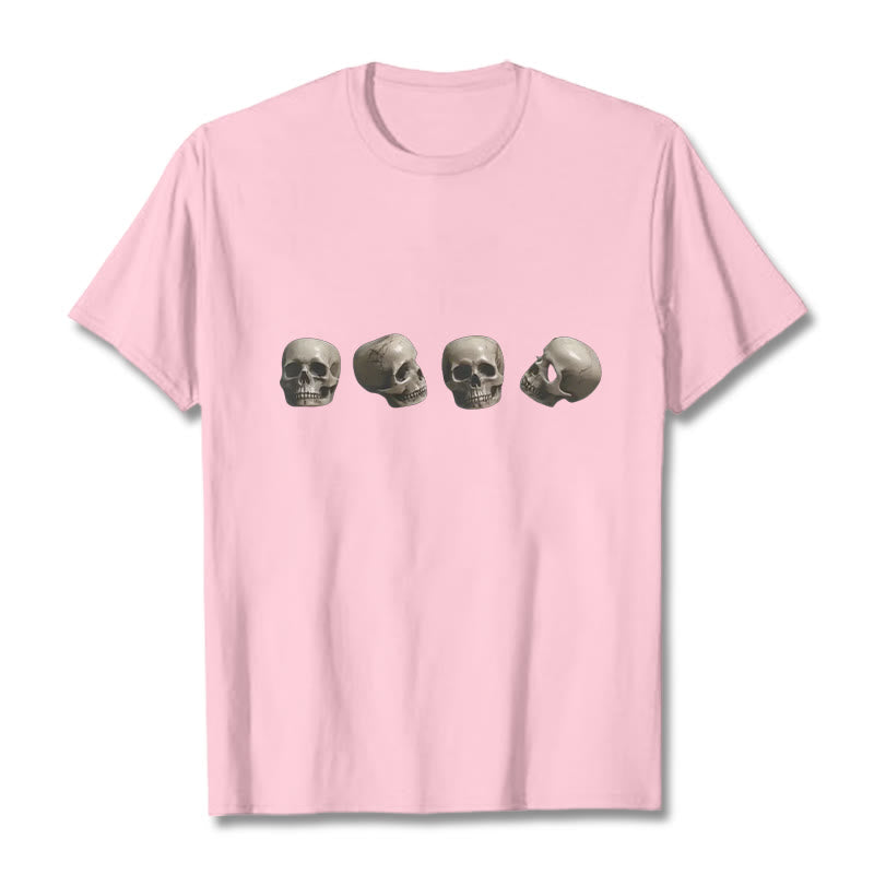 Camiseta con estampado de calaveras del bosque tibetano El Señor del Buddha Stones - Rosa claro - 2XL - image 14