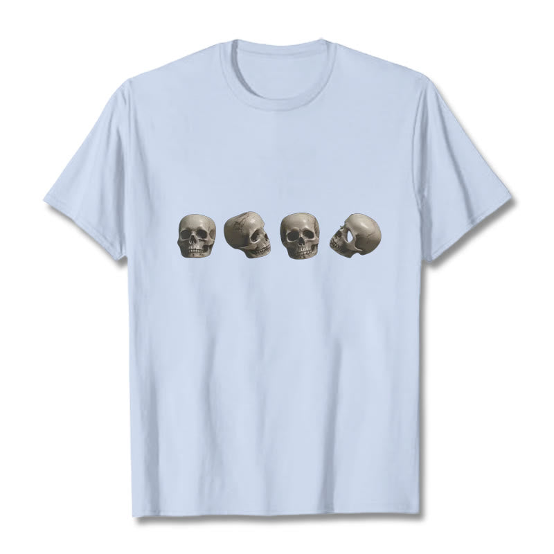 Camiseta con estampado de calaveras del bosque tibetano El Señor del Buddha Stones - Cian claro - 2XL - image 12