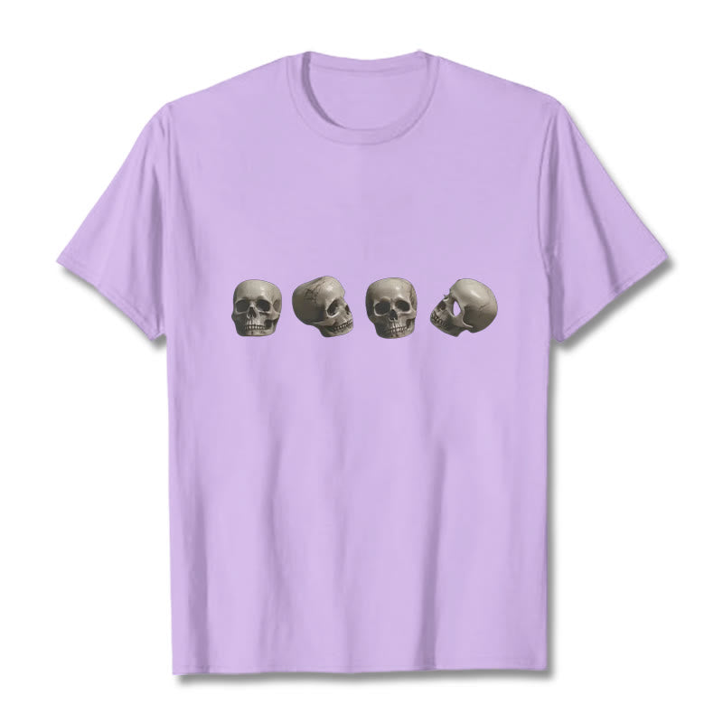 Camiseta con estampado de calaveras del bosque tibetano El Señor del Buddha Stones - Ciruela - 2XL - image 18