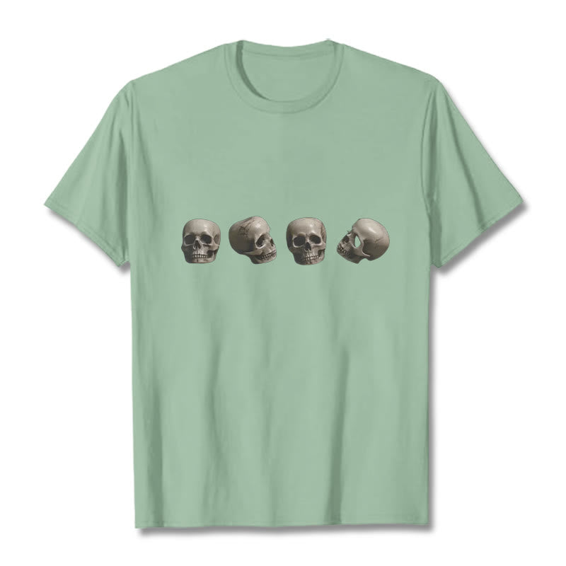 Camiseta con estampado de calaveras del bosque tibetano El Señor del Buddha Stones - Verde pálido - 2XL - image 16