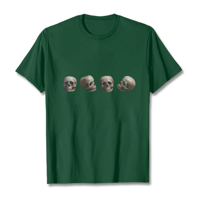 Camiseta con estampado de calaveras del bosque tibetano El Señor del Buddha Stones - Verde bosque - 2XL - image 7
