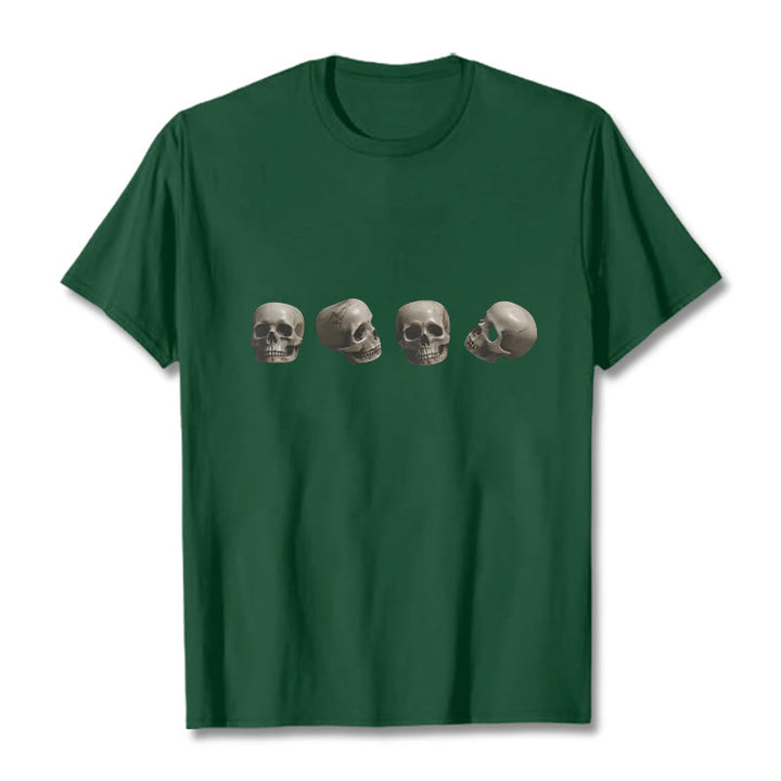 Camiseta con estampado de calaveras del bosque tibetano El Señor del Buddha Stones - Verde bosque - 2XL - image 7