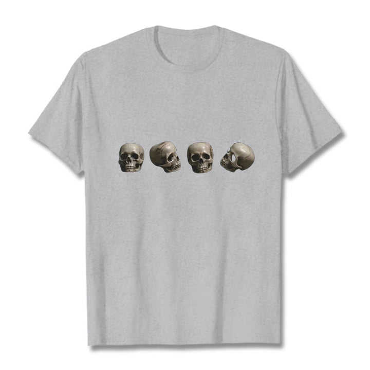 Camiseta con estampado de calaveras del bosque tibetano El Señor del Buddha Stones - Gris claro - 2XL - image 22