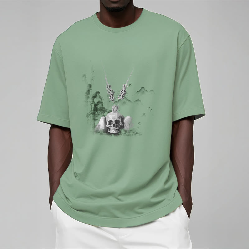 Camiseta con diseño de nubes y colgante de calaveras del bosque tibetano El Señor del Buddha Stones - image 17