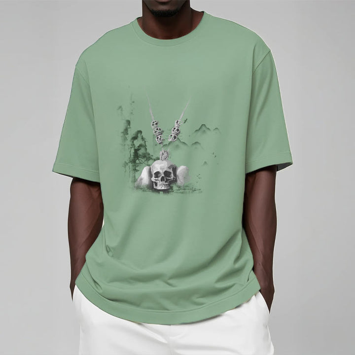Camiseta con diseño de nubes y colgante de calaveras del bosque tibetano El Señor del Buddha Stones - image 17