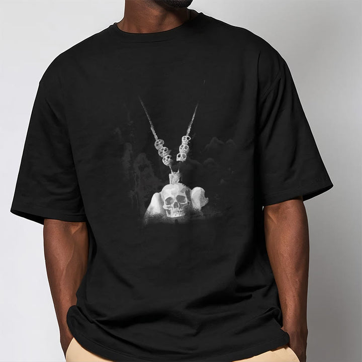 Camiseta con diseño de nubes y colgante de calaveras del bosque tibetano El Señor del Buddha Stones - image 8
