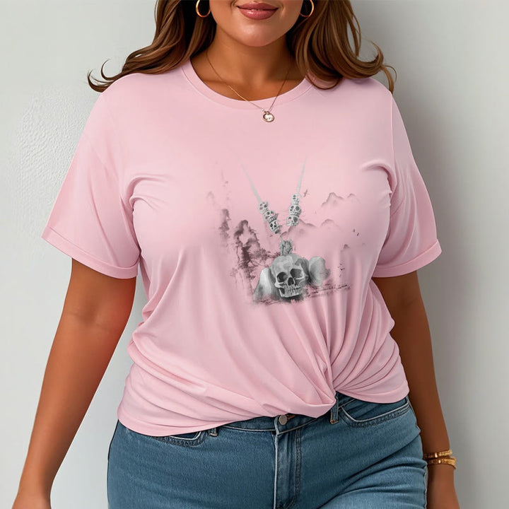 Camiseta con diseño de nubes y colgante de calaveras del bosque tibetano El Señor del Buddha Stones - image 15