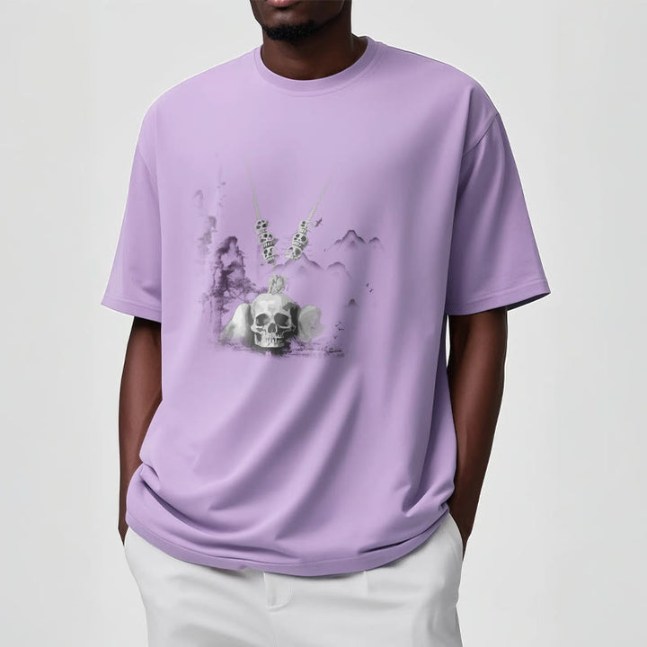 Camiseta con diseño de nubes y colgante de calaveras del bosque tibetano El Señor del Buddha Stones - image 19