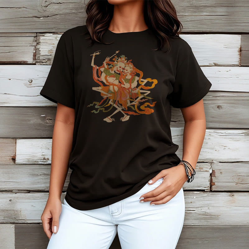 Camiseta con estampado de El Señor del Bosque Cadáver y Buddha Stones tibetanas coloridas - image 9