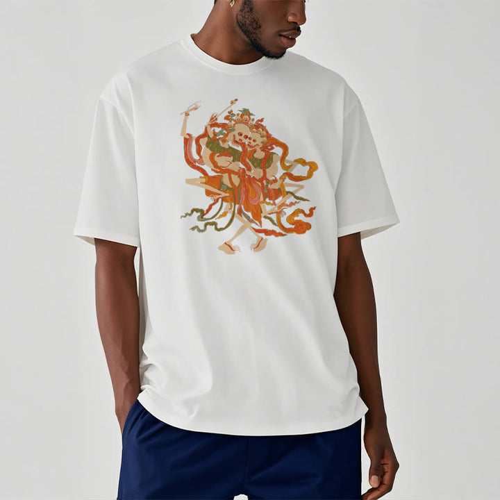 Camiseta con estampado de El Señor del Bosque Cadáver y Buddha Stones tibetanas coloridas - image 11