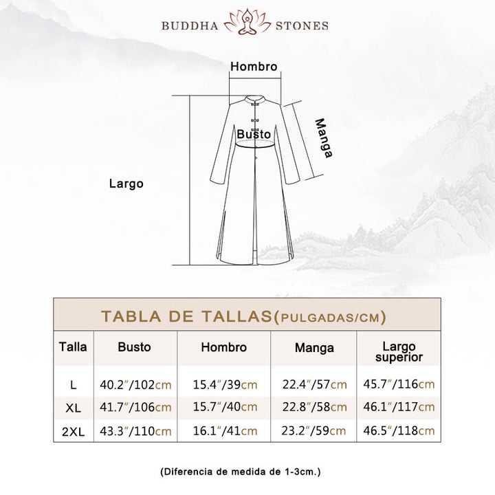 Conjunto de 2 Buddha Stones para mujer con diseño de botones de rana china y estilo zen tai chi, top y pantalones. - image 5