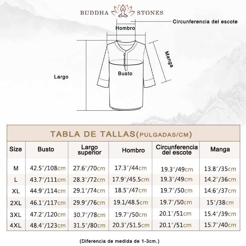 Buddha Stones Color sólido tradicional algodón lino manga corta camiseta pantalones ropa conjunto para hombres - image 4