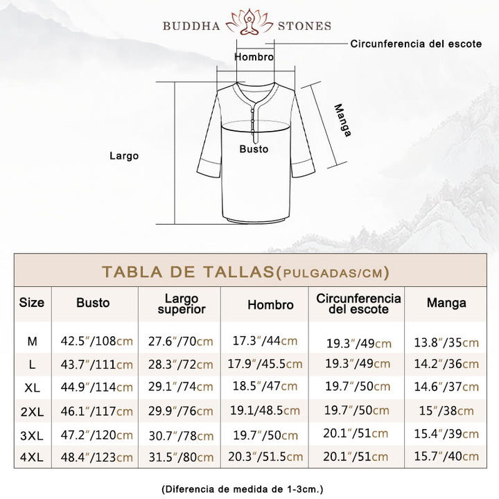 Buddha Stones Color sólido tradicional algodón lino manga corta camiseta pantalones ropa conjunto para hombres - image 4