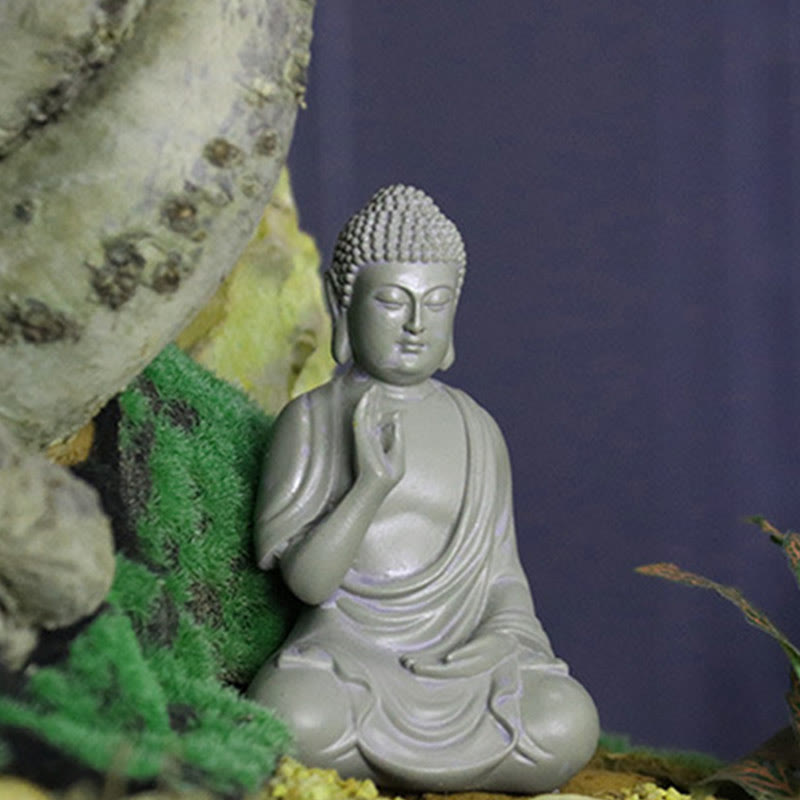 Estatua de Buddha Stones de Buda para meditación y oración, decoración de escritorio para el hogar y la compasión