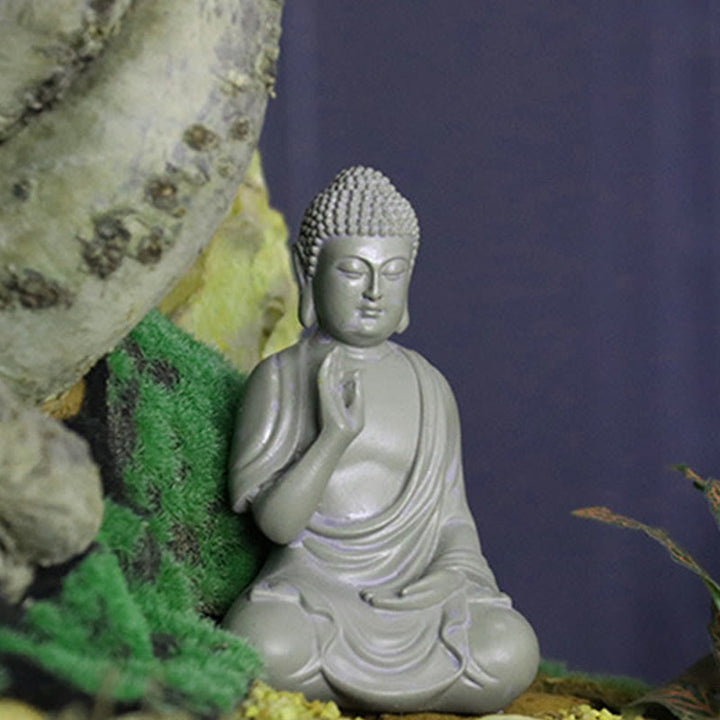 Estatua de Buddha Stones de Buda para meditación y oración, decoración de escritorio para el hogar y la compasión