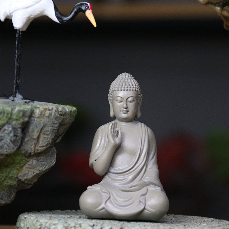 Estatua de Buddha Stones de Buda para meditación y oración, decoración de escritorio para el hogar y la compasión