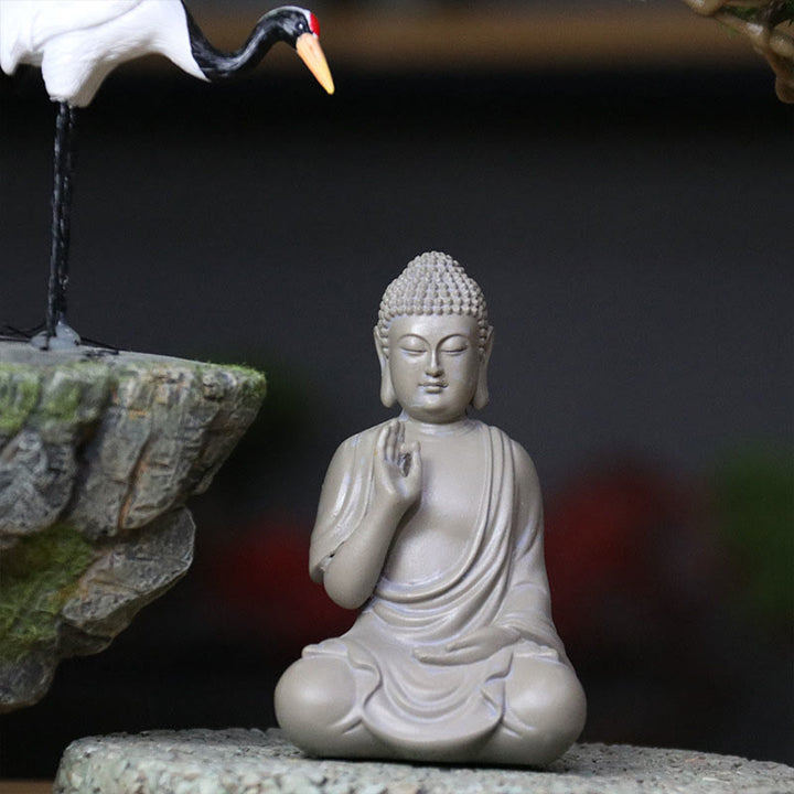 Estatua de Buddha Stones de Buda para meditación y oración, decoración de escritorio para el hogar y la compasión